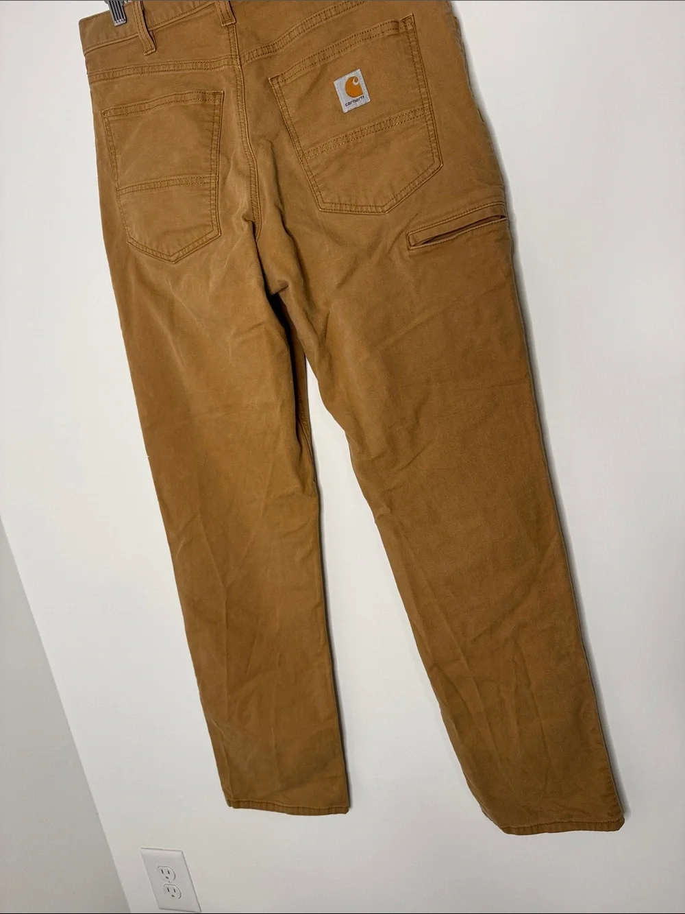 Carhartt Tan Hickory Relaxed Fit Slim Work Pants - Picture 7 of 12